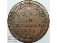 Quattino Romano 1754 Vatican - RR