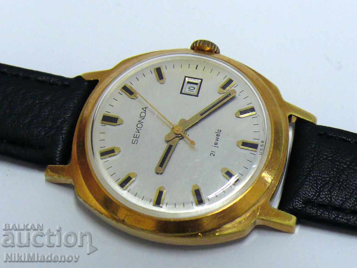 Soviet SEKONDA/Slava Men's Wristwatch, Working, BZC! with price 51.00 BGN | € 26.08 Soviet SEKONDA/Slava Men's Wristwatch, Working, BZC! with price 51.00 BGN | € 26.08