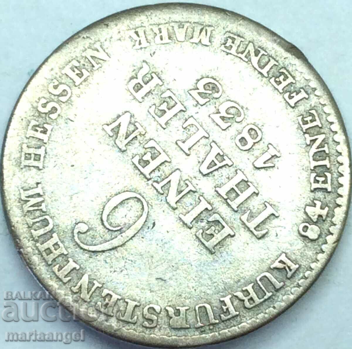 Auction  1/6 Thaler 1833 Germany Hesse Silver