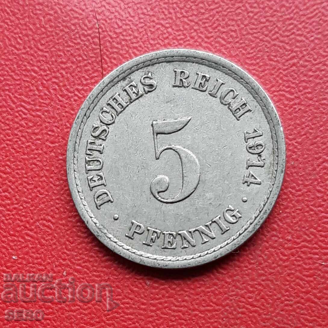 Germany-5 Pfennig 1914 A-Berlin Germany-5 Pfennig 1914 A-Berlin