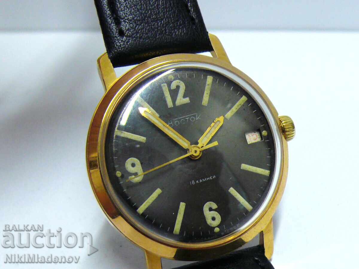 Soviet VOSTOK/Vostok Gold-Plated Men's Wristwatch, BZTs! - 8