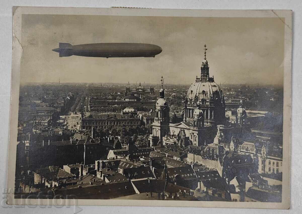 1930 DIRIJABIL ZEPPELIN CĂRȚE POȘTALĂ VECHE