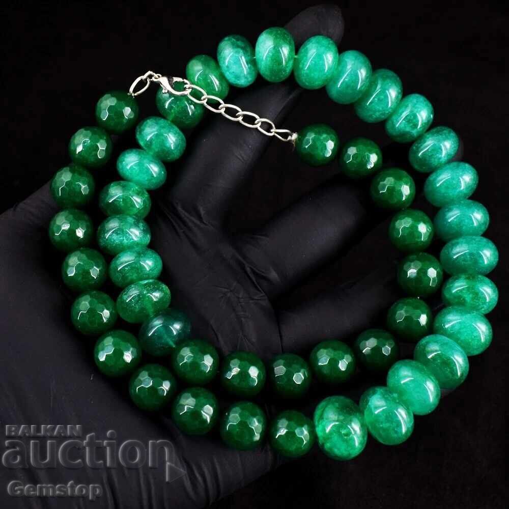 Auction BZC! 660 ct Emerald Single Row Necklace from 1st! Auction BZC! 660 ct Emerald Single Row Necklace from 1st!