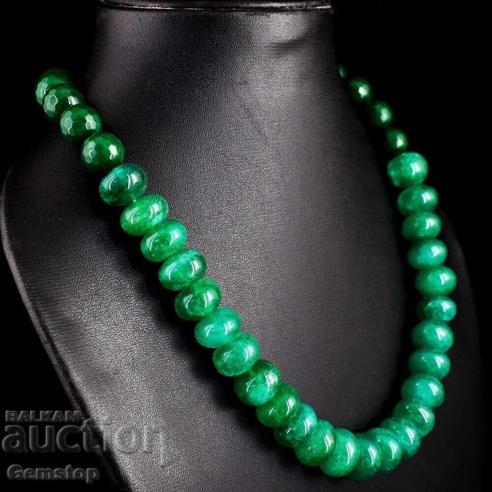 BZC! 660 ct Emerald Single Row Necklace from 1st! BZC! 660 ct Emerald Single Row Necklace from 1st!
