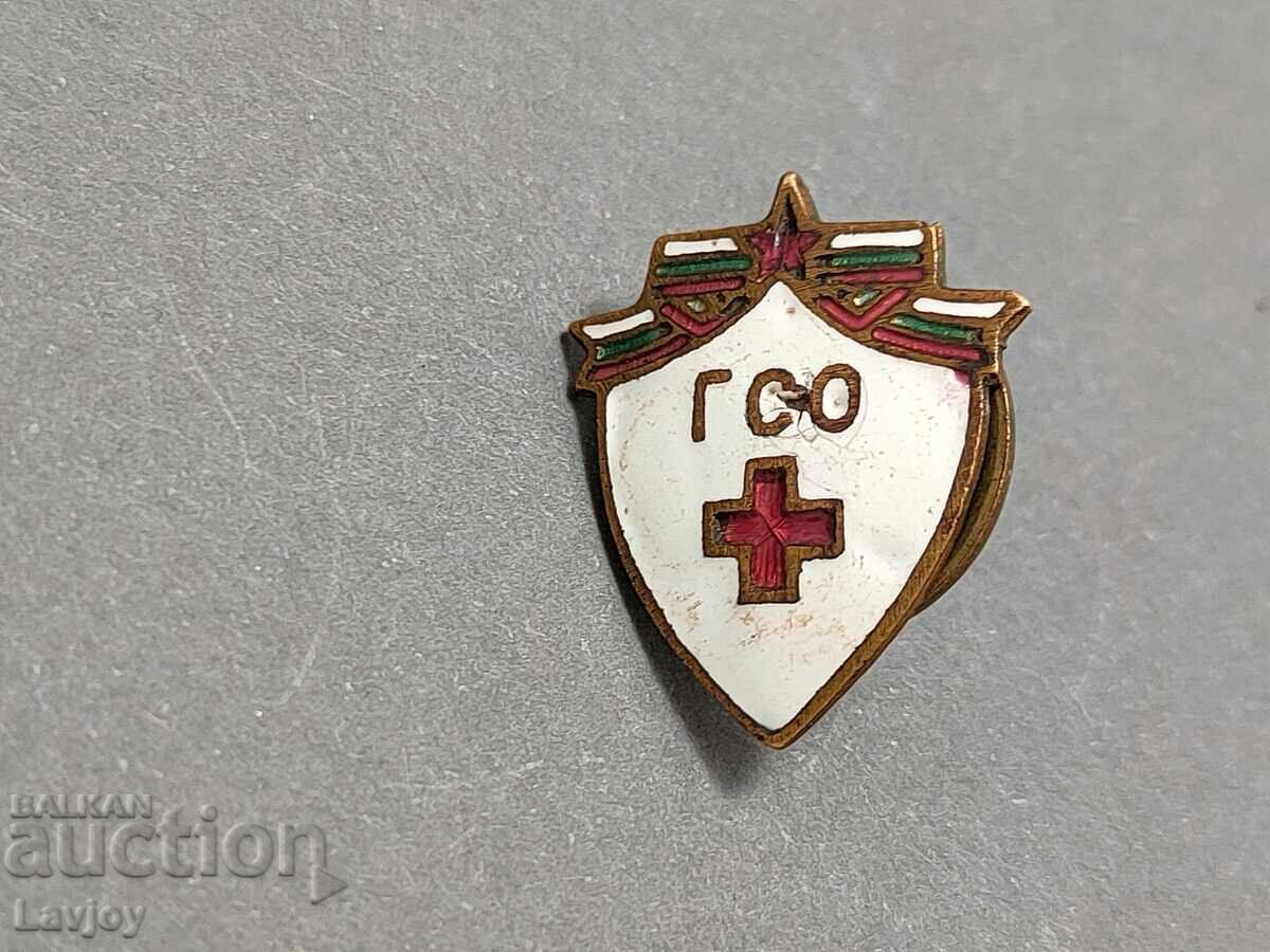 Badge Screw Ready Sanitary Defense Red Cross