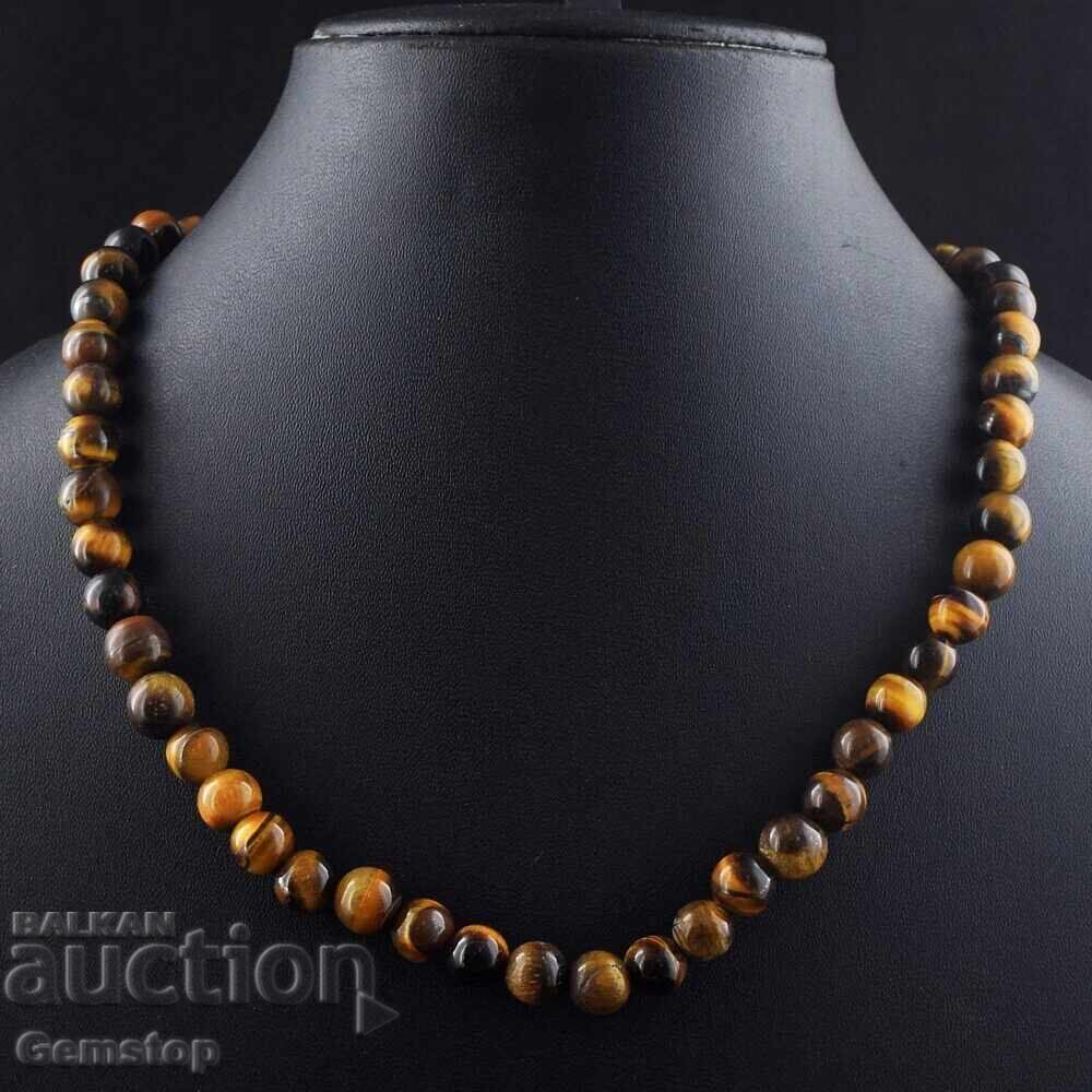 ΒΖΚ! 274 κολιέ από φυσικό λίθο μάτι τίγρης από 1st!