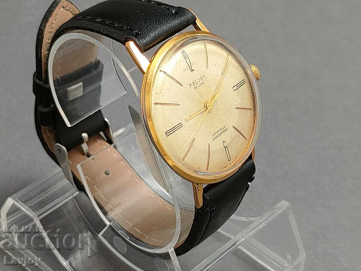 Auction  Poljot De luxe Gold-plated Wristwatch