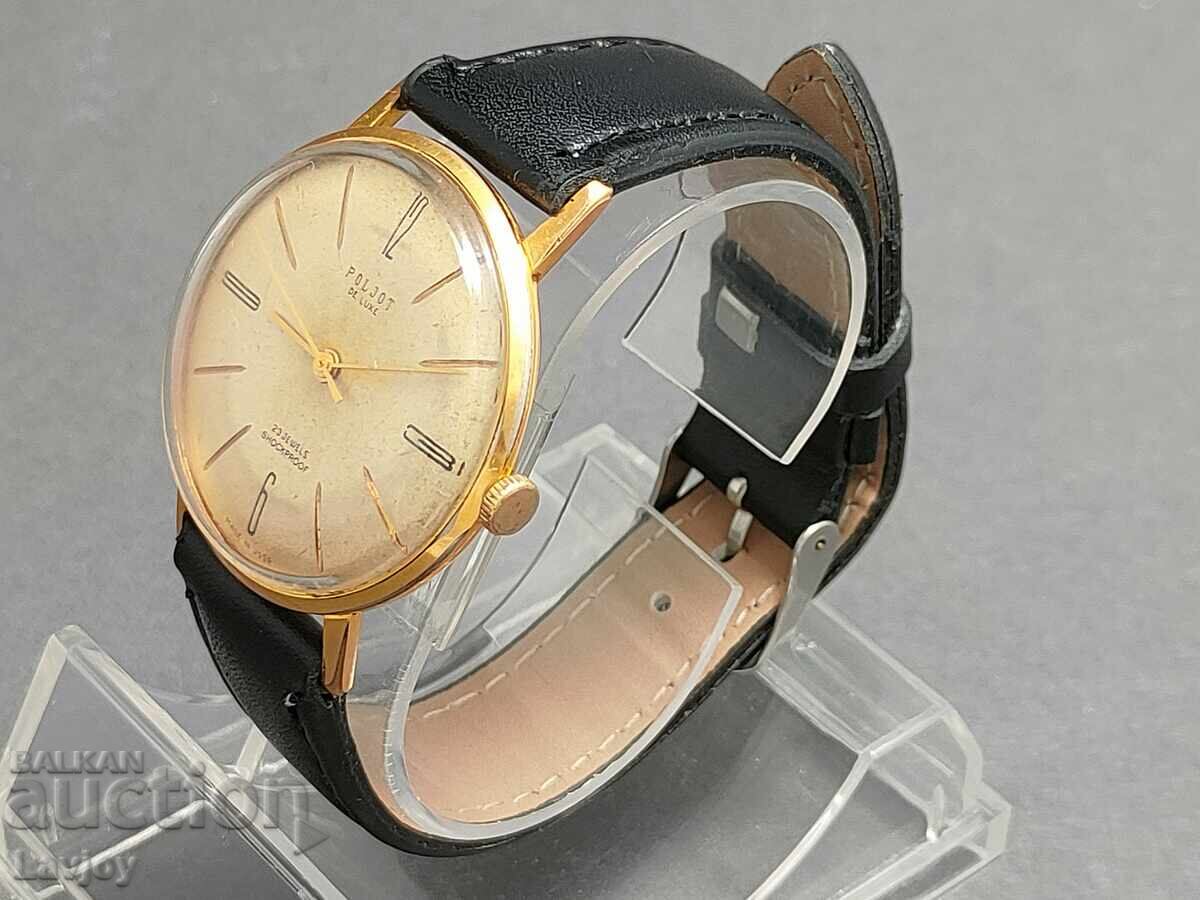 Delivery of Poljot De luxe Gold-plated Wristwatch