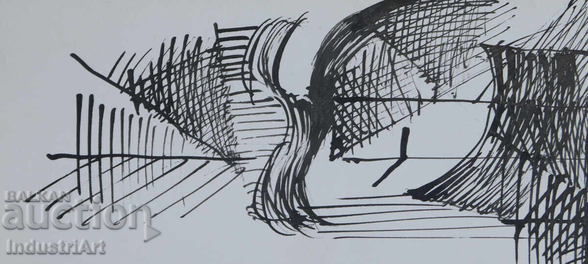 Livrarea Artă contemporană tuș compoziție abstractă