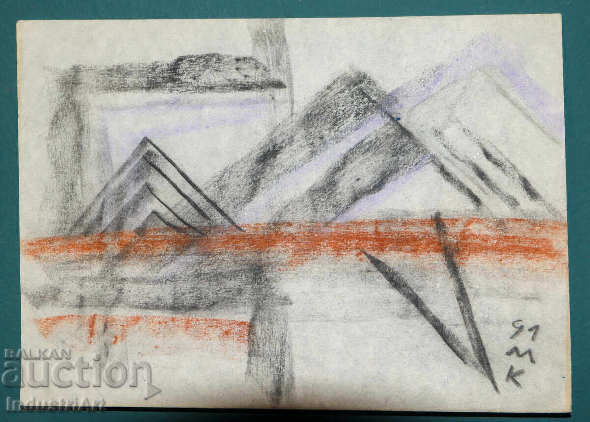 Abstract art pastel drawing composition with price 100.00 BGN | € 51.13