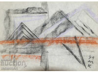 Desen abstract artă pastel compoziție