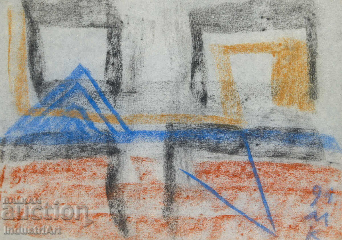 Модерно изкуство рисунка пастел абстрактна композиция с цена 100.00 лв. | € 51.13