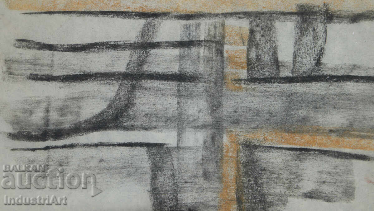 Contemporary art drawing pastel abstract composition with price 100.00 BGN | € 51.13