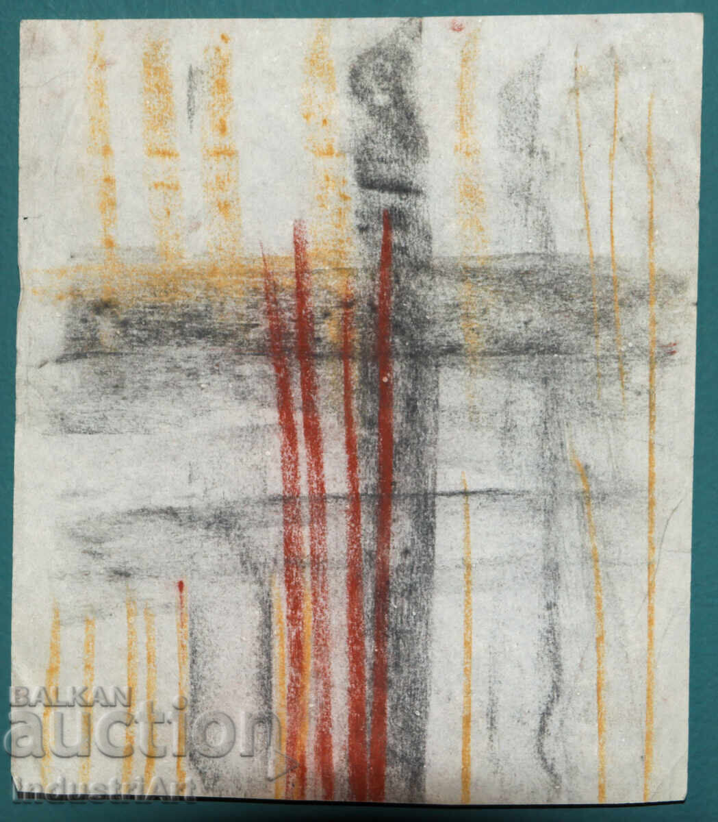 Δημοπρασία Μοντέρνα τέχνη σχέδιο παστέλ αφηρημένη σύνθεση