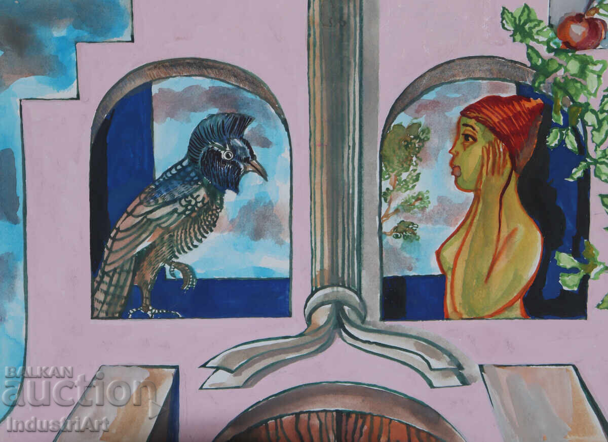 Livrarea Artă contemporană, tempera Compoziție abstractă