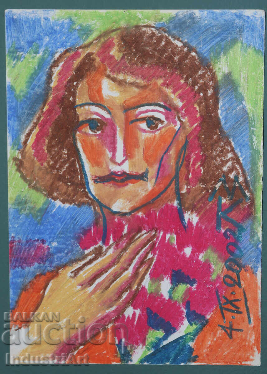 Modern Art Pastel Abstract Portrait with price 110.00 BGN | € 56.24