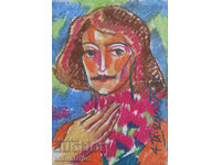 Artă modernă pastel portret abstract