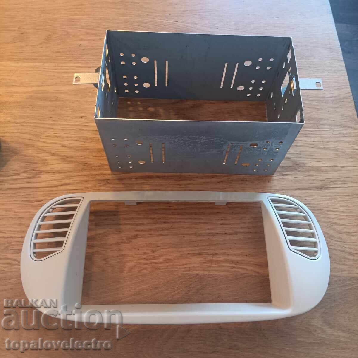 Licitație NOU! Kit de montaj dublu pentru radio 2 DIN pentru Fiat 500