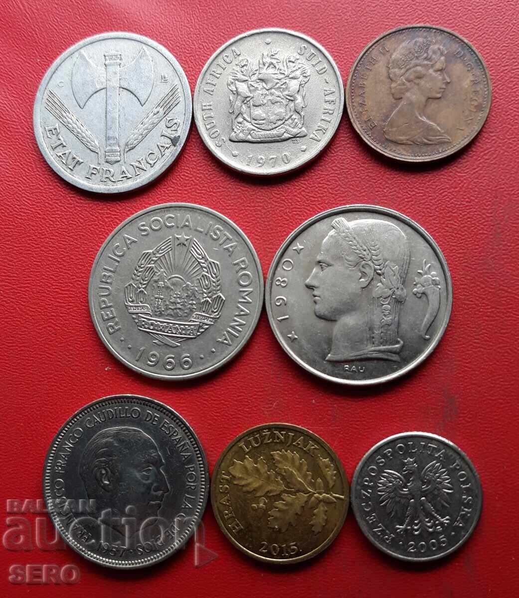 Mixed lot of 8 coins with price 1.00 BGN | € 0.51