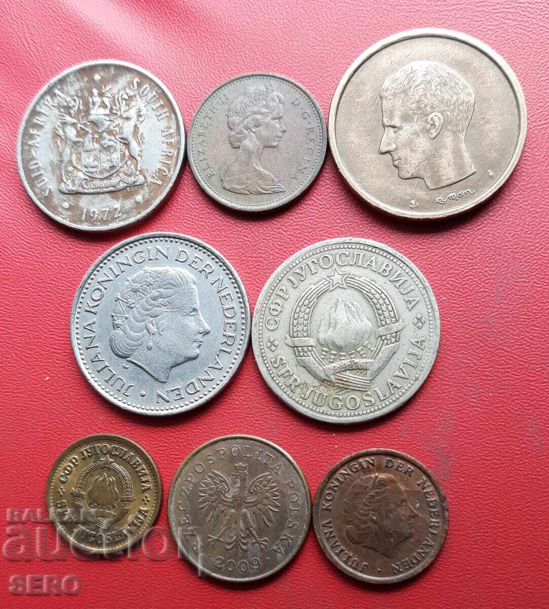 Mixed lot of 8 coins with price 1.01 BGN | € 0.52 Mixed lot of 8 coins with price 1.01 BGN | € 0.52