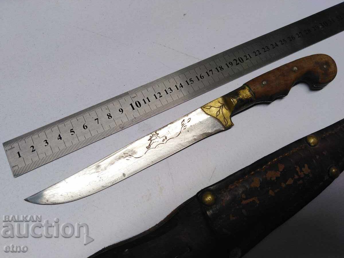 ΠΑΛΙΟ ΒΟΥΛΓΑΡΙΚΟ ΜΑΧΑΙΡΙ ΤΟΥ ΝΤΙΜΙΤΡ ΝΤΙΜΙΤΡΟΦ ΜΕ ΔΕΡΜΑΤΙΝΗ ΘΗΚΗ, ΕΛΑΦΙ ΠΑΛΙΟ ΒΟΥΛΓΑΡΙΚΟ ΜΑΧΑΙΡΙ ΤΟΥ ΝΤΙΜΙΤΡ ΝΤΙΜΙΤΡΟΦ ΜΕ ΔΕΡΜΑΤΙΝΗ ΘΗΚΗ, ΕΛΑΦΙ