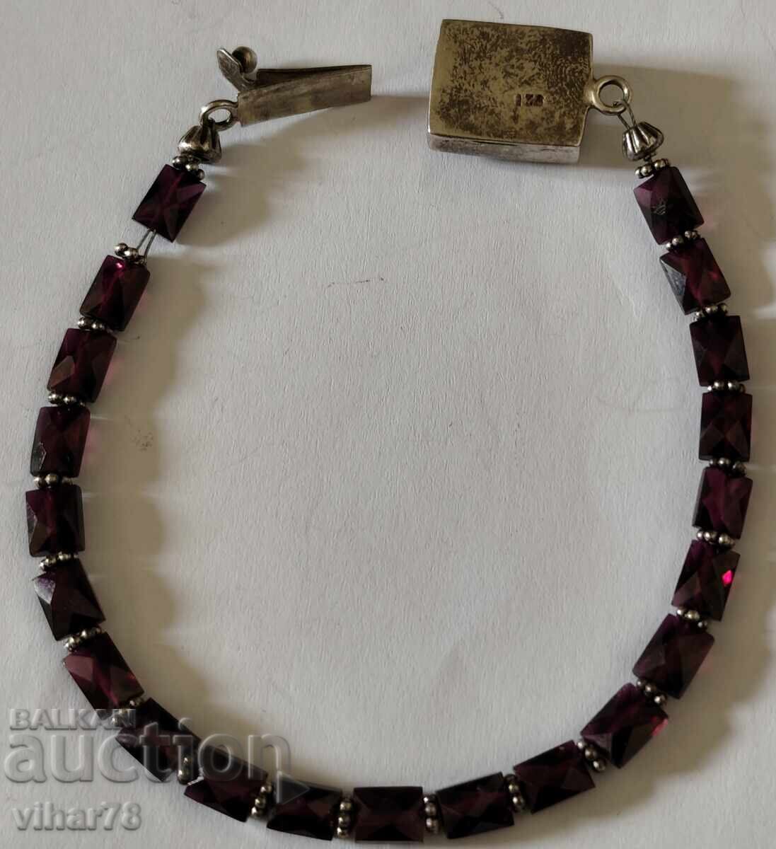 bratara de argint cu granat - 6