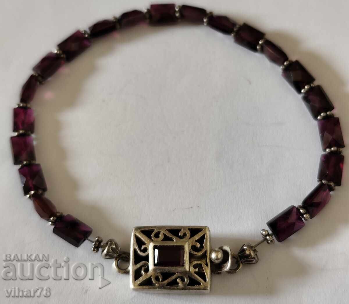 bratara de argint cu granat - 7