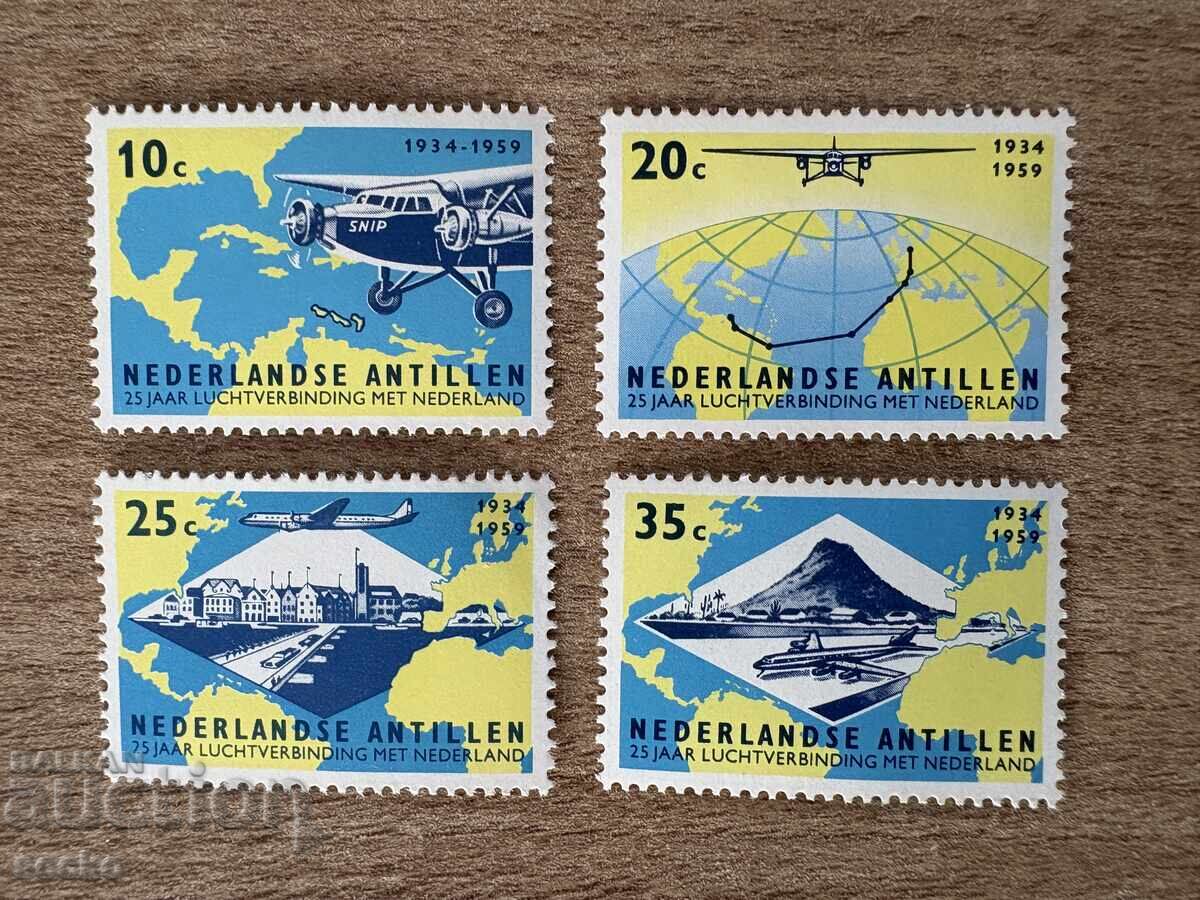 Ολλανδικές Αντίλλες - 25 γ. αεροπορική γραμμή μεταξύ..(1959) MNH Ολλανδικές Αντίλλες - 25 γ. αεροπορική γραμμή μεταξύ..(1959) MNH