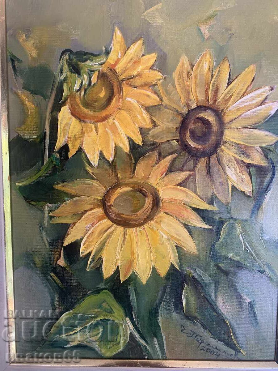 Auction Sunflower Painting Auction Sunflower Painting