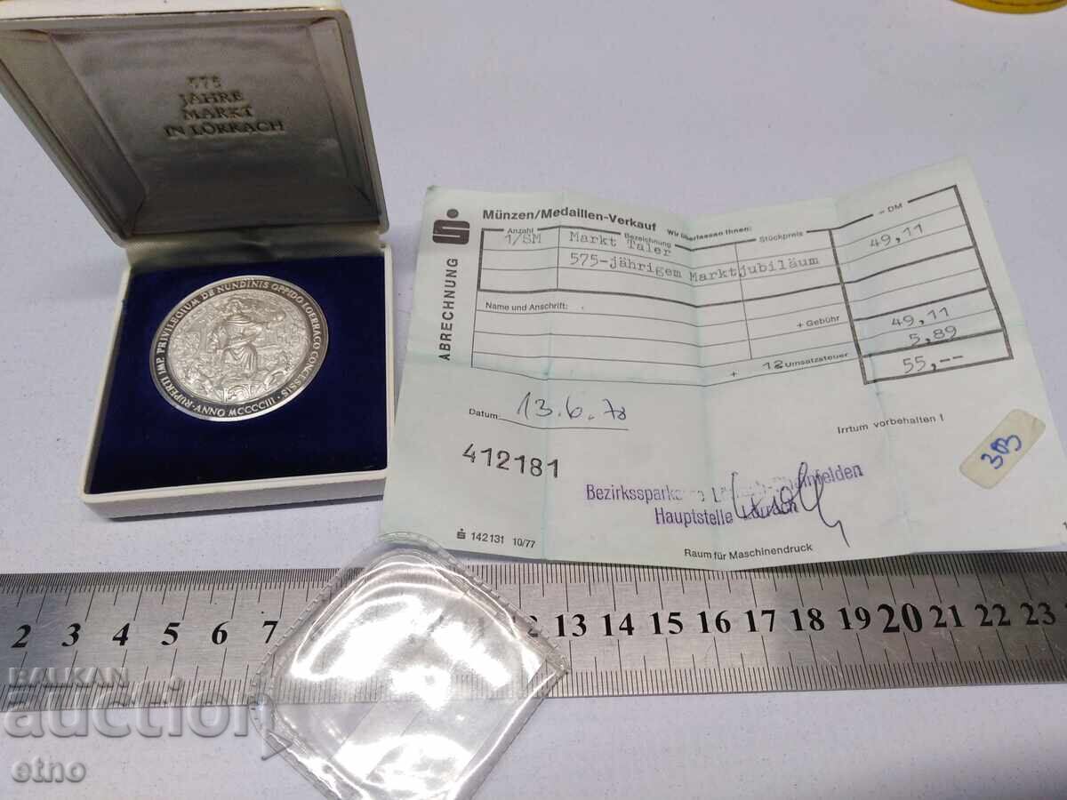 Δημοπρασία 1978 g. - ΑΡΓΥΡΗ ΠΛΑΚΕΤΑ ΓΕΡΜΑΝΙΑΣ, ΛΕΡΑΧ, ΑΡΓΥΡΟΣ 1000