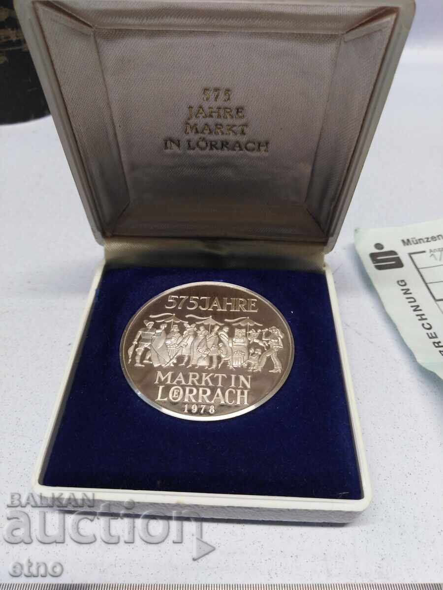 1978 g. - ΑΡΓΥΡΗ ΠΛΑΚΕΤΑ ΓΕΡΜΑΝΙΑΣ, ΛΕΡΑΧ, ΑΡΓΥΡΟΣ 1000 - 5