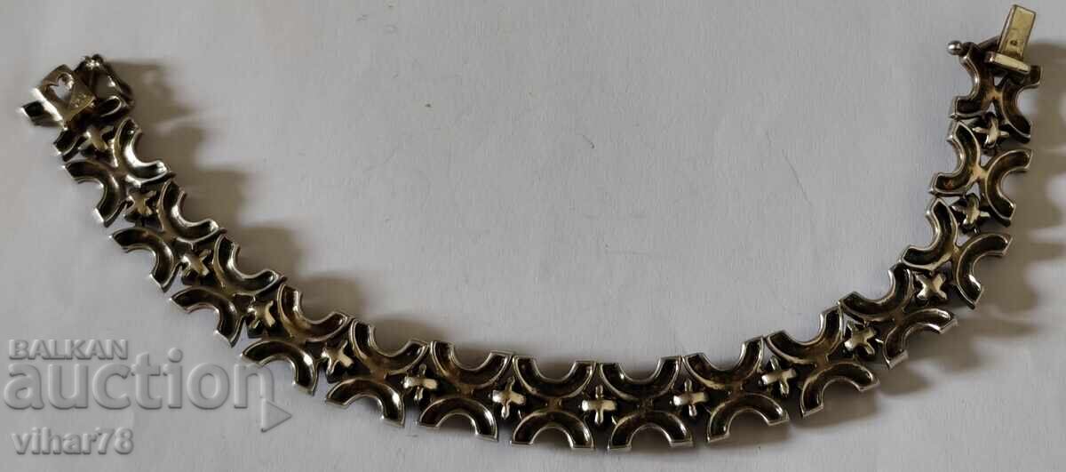 сребърна гривна с гранат и маркизит - 7 сребърна гривна с гранат и маркизит - 7