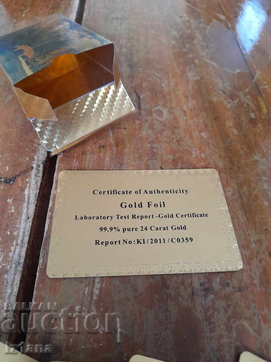 Delivery of Playing Cards 24K Gold Foil