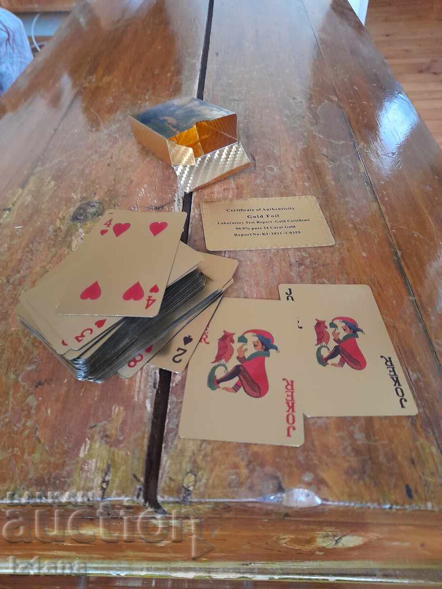 Playing Cards 24K Gold Foil - 7