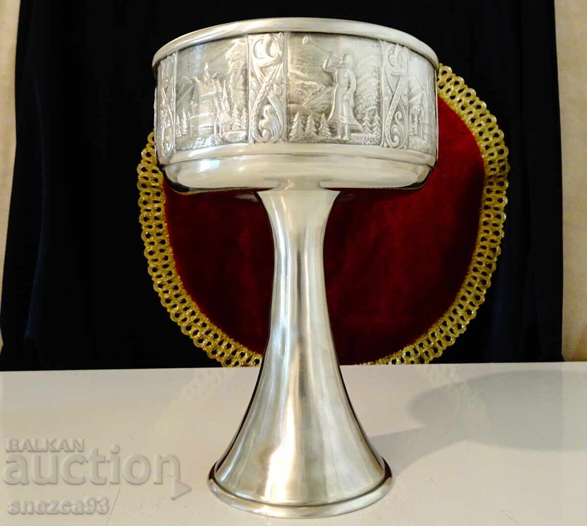 Viking pewter wine goblet, cup 18 cm, 500 ml, Dragon with price 199.00 BGN | € 101.75