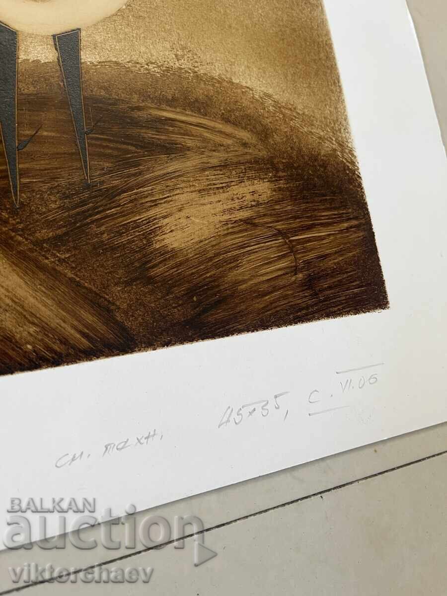 Δημοπρασία Χριστο Κότσεφ πίνακας - “Πετεινός” αυθεντική τεχνική