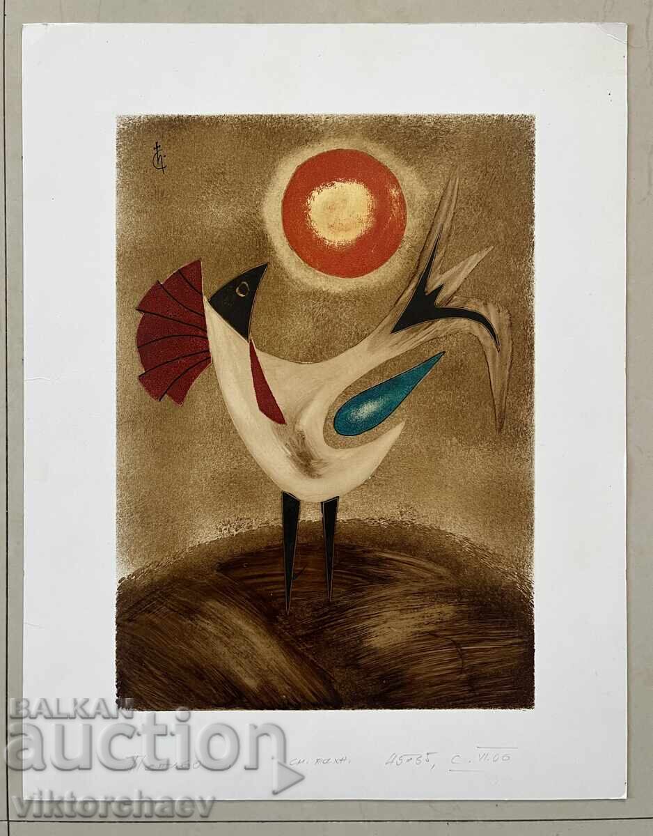 Χριστο Κότσεφ πίνακας - “Πετεινός” αυθεντική τεχνική