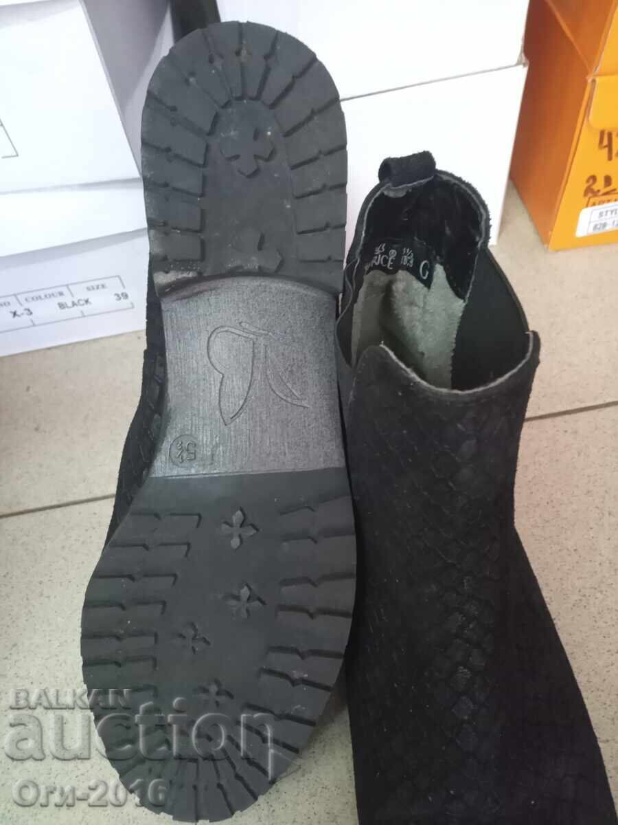 Παράδοση Μοντέρνες Γυναικείες Μπότες σουέτ