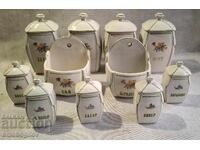 Παλιό Βουλγαρικό Πορσελάνινο Σετ Μπαχαρικών