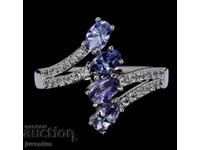 Ασημένιο δαχτυλίδι με τανζανίτη (Τανζανία)