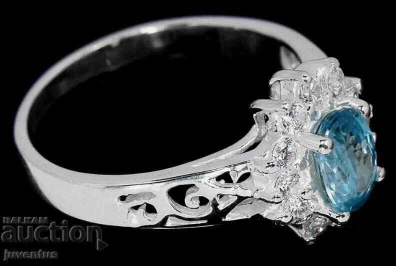 INE DE ARGINT CU ZIRCON ALBASTRU (CAMBODGIA) cu preț 109.00 BGN | € 55.73