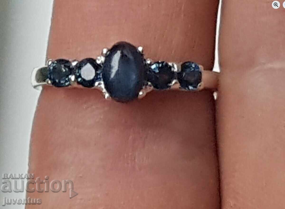 Auction SILVER RING WITH STAR SAPPHIRE (THAILAND) Auction SILVER RING WITH STAR SAPPHIRE (THAILAND)