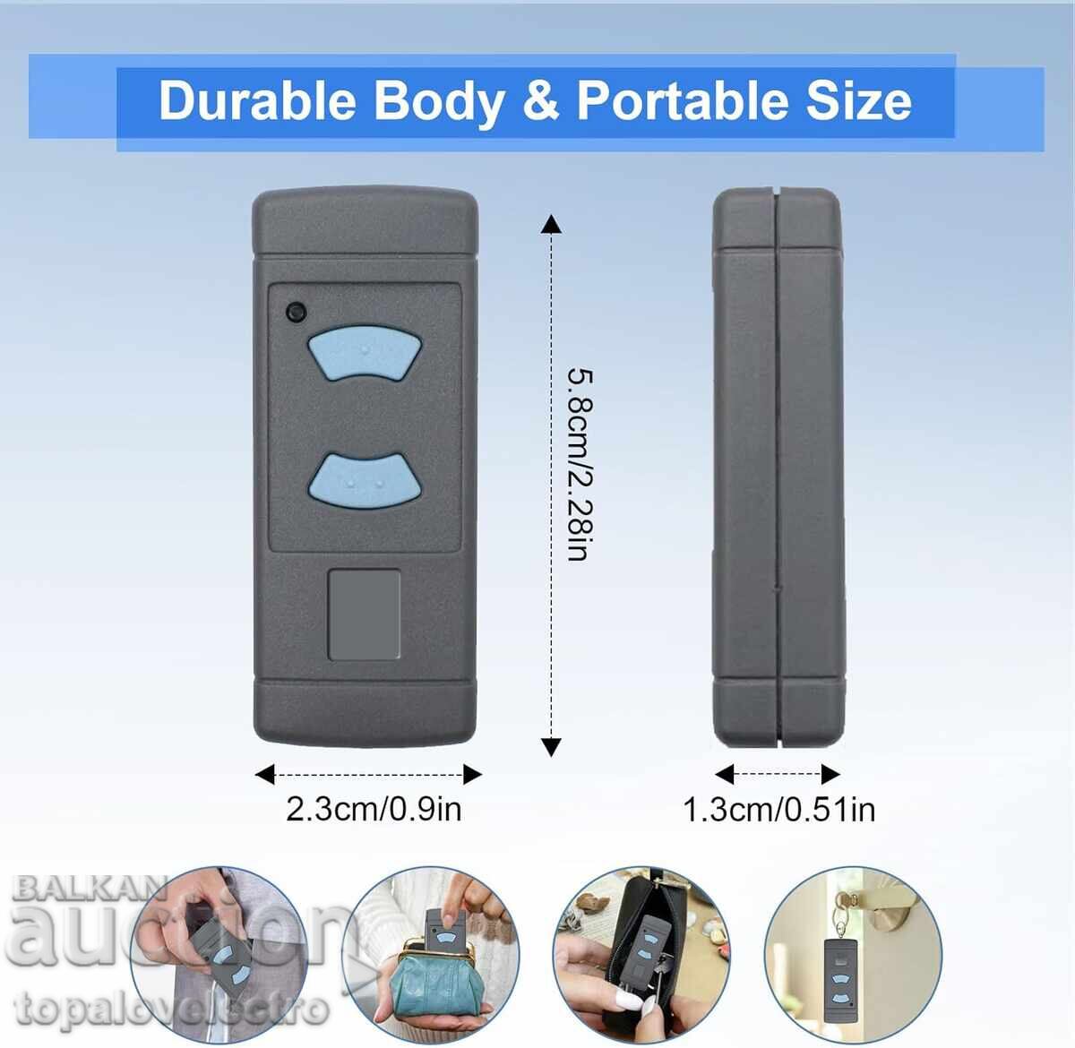 NEW! 868 MHz Remote Control for Garage Doors, 2 pcs with price 18.00 BGN | € 9.20