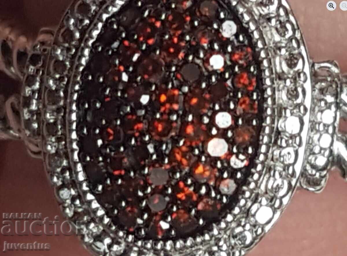 SILVER RING WITH NATURAL RED DIAMONDS CERTIFICATE with price 899.00 BGN | € 459.65 SILVER RING WITH NATURAL RED DIAMONDS CERTIFICATE with price 899.00 BGN | € 459.65