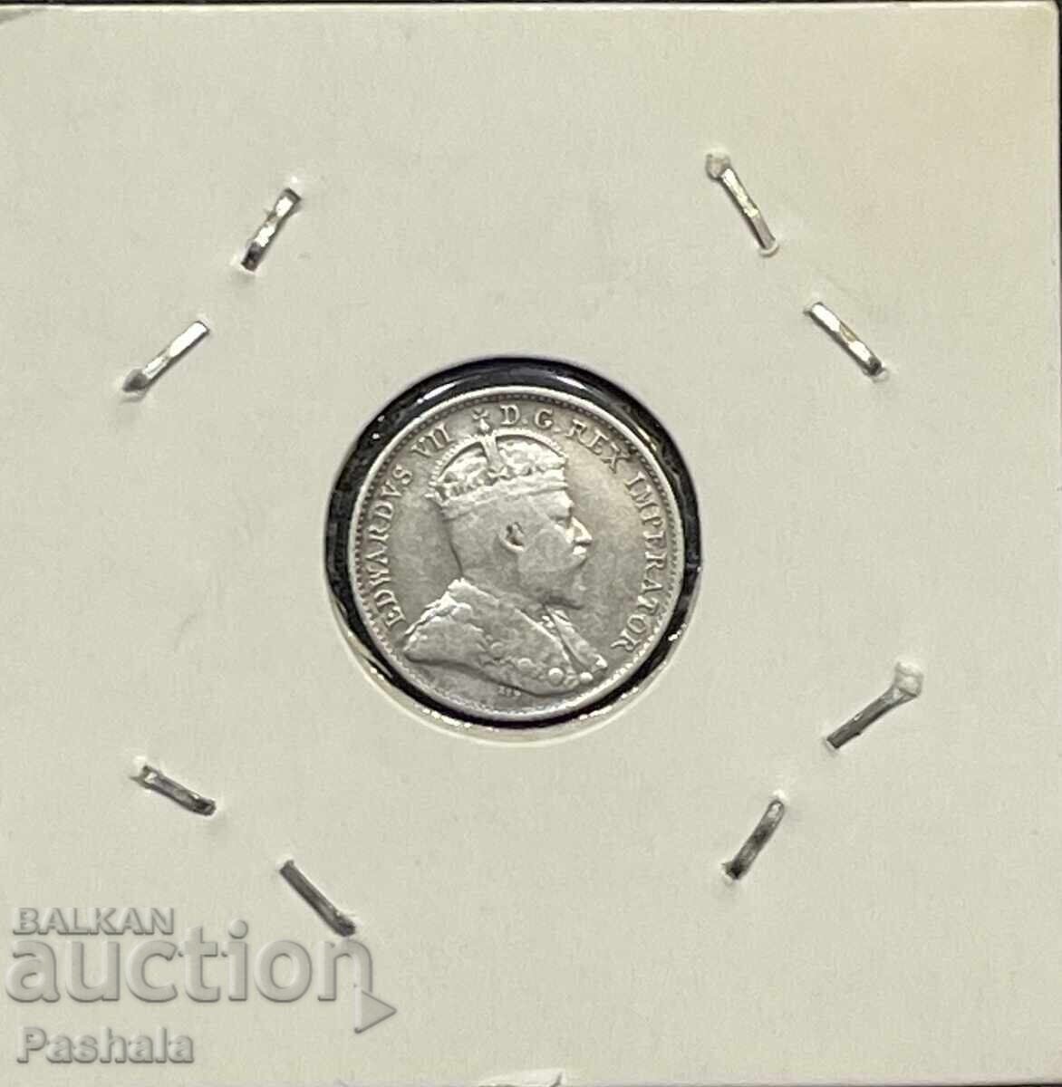 Καναδάς 5 σεντ 1906 μ.Χ με τιμή 20.00 BGN | € 10.23