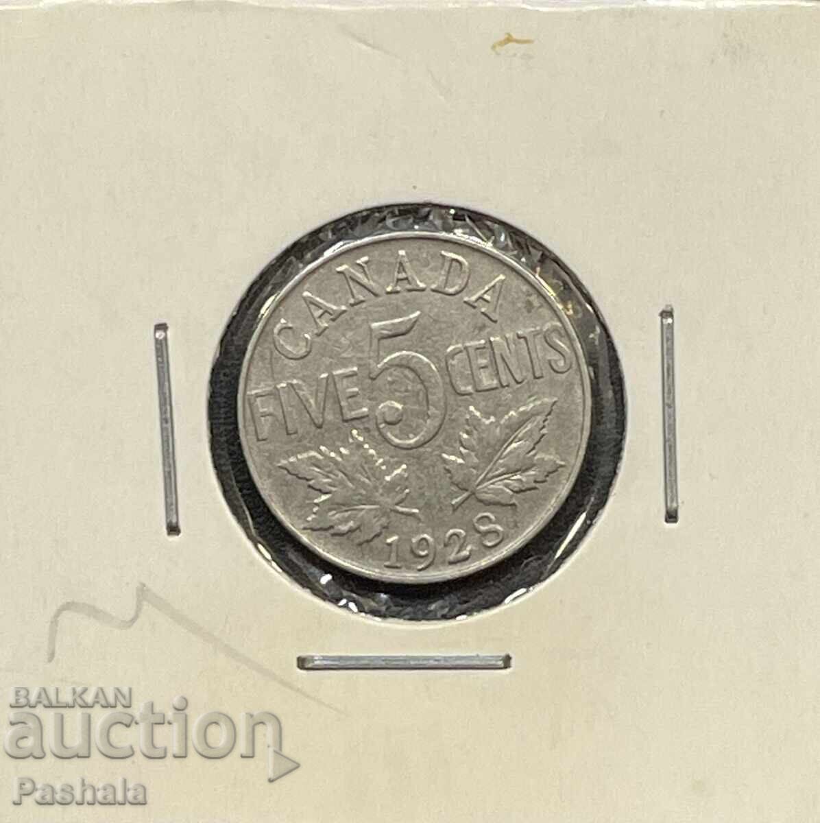 Καναδάς 5 σεντ 1928 μ.Χ