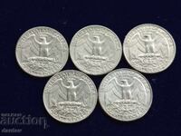 ΗΠΑ κουόρτερς, διάφορα έτη