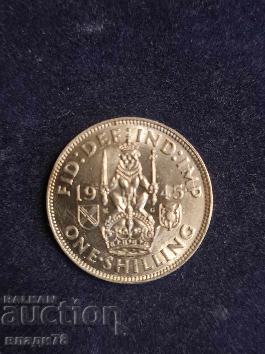 Silver Coin 1 Shilling 1945 Silver Coin 1 Shilling 1945