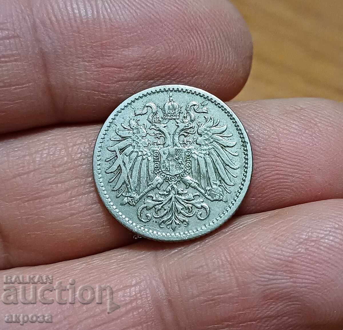 10 хелера Австро-Унгария 1893 с цена € 1.80 | 3.52 лв.
