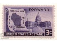 1948. САЩ. 100-годишнината от щатския статут на Уисконсин.